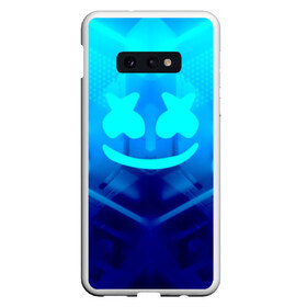 Чехол для Samsung S10E с принтом MARSHMELLO NEON в Петрозаводске, Силикон | Область печати: задняя сторона чехла, без боковых панелей | Тематика изображения на принте: dj | glitch | marshmello | neon | techno | usa | абстракция | америка | глитч | клубная музыка | маршмелло | музыка | музыкант | неон | техно