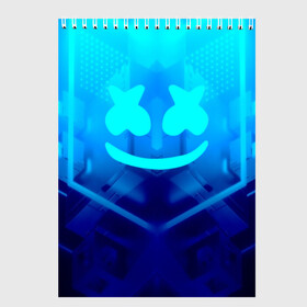 Скетчбук с принтом MARSHMELLO NEON в Петрозаводске, 100% бумага
 | 48 листов, плотность листов — 100 г/м2, плотность картонной обложки — 250 г/м2. Листы скреплены сверху удобной пружинной спиралью | dj | glitch | marshmello | neon | techno | usa | абстракция | америка | глитч | клубная музыка | маршмелло | музыка | музыкант | неон | техно