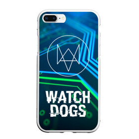 Чехол для iPhone 7Plus/8 Plus матовый с принтом WATCH DOGS в Петрозаводске, Силикон | Область печати: задняя сторона чехла, без боковых панелей | action | ct os | ded sec | fox | gamer | glitch | hacker | player | watch dogs | watch dogs 2 | глитч | знак лиса | игра | компьютерная игра | хакер