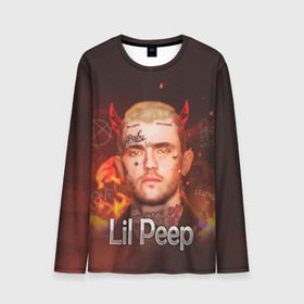 Мужской лонгслив 3D с принтом Lil Peep в Петрозаводске, 100% полиэстер | длинные рукава, круглый вырез горловины, полуприлегающий силуэт | awful things | gustav | lil peep | густав ор | клауд | клауд рэп | лил | лили | певец | пееп | пеп | пип | пост эмо | реп | репер | рэп | рэпер | трэп | хип | хип хоп | хоп | эмо трэп