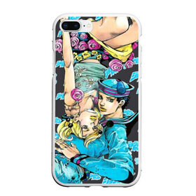 Чехол для iPhone 7Plus/8 Plus матовый с принтом JoJo Bizarre Adventure в Петрозаводске, Силикон | Область печати: задняя сторона чехла, без боковых панелей | anime | aureo | jojo | jojos | jojos bizarre adventure | vento | боевик | джоджо | иероглиф | манга | приключения | стиль | ужасы | фэнтези | япония