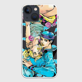 Чехол для iPhone 13 mini с принтом JoJo Bizarre Adventure в Петрозаводске,  |  | anime | aureo | jojo | jojos | jojos bizarre adventure | vento | боевик | джоджо | иероглиф | манга | приключения | стиль | ужасы | фэнтези | япония