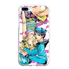 Чехол для iPhone 7Plus/8 Plus матовый с принтом JoJo Bizarre Adventure в Петрозаводске, Силикон | Область печати: задняя сторона чехла, без боковых панелей | anime | aureo | jojo | jojos | jojos bizarre adventure | vento | боевик | джоджо | иероглиф | манга | приключения | стиль | ужасы | фэнтези | япония