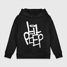 Детское худи Oversize хлопок с принтом Lil Peep в Петрозаводске, френч-терри — 70% хлопок, 30% полиэстер. Мягкий теплый начес внутри —100% хлопок | боковые карманы, эластичные манжеты и нижняя кромка, капюшон на магнитной кнопке | lil peep | rap | лил пип | рэп