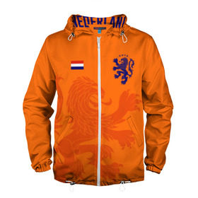 Мужская ветровка 3D с принтом Сборная Голландии в Петрозаводске, 100% полиэстер | подол и капюшон оформлены резинкой с фиксаторами, два кармана без застежек по бокам, один потайной карман на груди | holland | nederland | netherlands | голландия | нидерланды | сборная голландии | сборная голландии по футболу | сборная нидерландов | форма | футбольные сборные | чемпионат