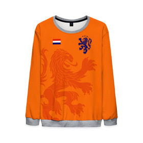 Мужской свитшот 3D с принтом Сборная Голландии в Петрозаводске, 100% полиэстер с мягким внутренним слоем | круглый вырез горловины, мягкая резинка на манжетах и поясе, свободная посадка по фигуре | Тематика изображения на принте: holland | nederland | netherlands | голландия | нидерланды | сборная голландии | сборная голландии по футболу | сборная нидерландов | форма | футбольные сборные | чемпионат