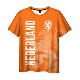 Мужская футболка 3D с принтом Сборная Голландии в Петрозаводске, 100% полиэфир | прямой крой, круглый вырез горловины, длина до линии бедер | holland | nederland | netherlands | голландия | нидерланды | сборная голландии | сборная голландии по футболу | сборная нидерландов | форма | футбольные сборные | чемпионат
