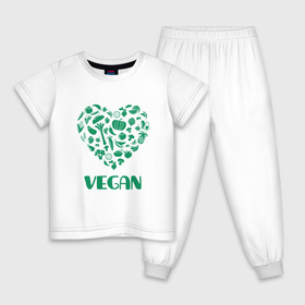 Детская пижама хлопок с принтом Vegan в Петрозаводске, 100% хлопок |  брюки и футболка прямого кроя, без карманов, на брюках мягкая резинка на поясе и по низу штанин
 | earth | green | greenpaece | nature | sport | vegan | world | yoga | веган | вегетарианец | гринпис | дерево | еда | животные | жизнь | здоровье | зеленый | йога | лес | любовь | мир | овощи | пища | планета | природа | растение