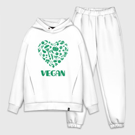 Мужской костюм хлопок OVERSIZE с принтом Vegan в Петрозаводске,  |  | Тематика изображения на принте: earth | green | greenpaece | nature | sport | vegan | world | yoga | веган | вегетарианец | гринпис | дерево | еда | животные | жизнь | здоровье | зеленый | йога | лес | любовь | мир | овощи | пища | планета | природа | растение