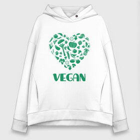 Женское худи Oversize хлопок с принтом Vegan в Петрозаводске, френч-терри — 70% хлопок, 30% полиэстер. Мягкий теплый начес внутри —100% хлопок | боковые карманы, эластичные манжеты и нижняя кромка, капюшон на магнитной кнопке | earth | green | greenpaece | nature | sport | vegan | world | yoga | веган | вегетарианец | гринпис | дерево | еда | животные | жизнь | здоровье | зеленый | йога | лес | любовь | мир | овощи | пища | планета | природа | растение