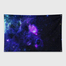 Флаг-баннер с принтом Космос в Петрозаводске, 100% полиэстер | размер 67 х 109 см, плотность ткани — 95 г/м2; по краям флага есть четыре люверса для крепления | galaxy | nebula | space | star | абстракция | вселенная | галактика | звезда | звезды | космический | планеты