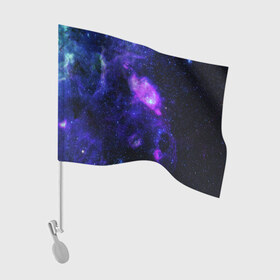 Флаг для автомобиля с принтом Космос в Петрозаводске, 100% полиэстер | Размер: 30*21 см | galaxy | nebula | space | star | абстракция | вселенная | галактика | звезда | звезды | космический | планеты