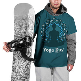 Накидка на куртку 3D с принтом International Yoga Day в Петрозаводске, 100% полиэстер |  | 
