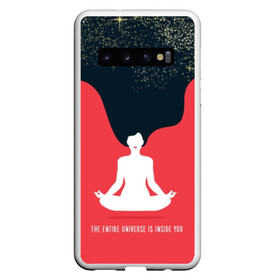 Чехол для Samsung Galaxy S10 с принтом International Yoga Day в Петрозаводске, Силикон | Область печати: задняя сторона чехла, без боковых панелей | Тематика изображения на принте: black | day | ethnic | flower | girl | hair | international | lights | lips | lotus | red | sky | space | stars | woman | yoga | волосы | губы | девушка | день | женщина | звезды | йог | космос | красные | лотос | медитация | международный | небо | огни |