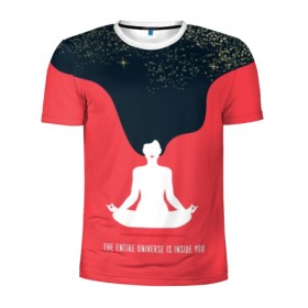 Мужская футболка 3D спортивная с принтом International Yoga Day в Петрозаводске, 100% полиэстер с улучшенными характеристиками | приталенный силуэт, круглая горловина, широкие плечи, сужается к линии бедра | black | day | ethnic | flower | girl | hair | international | lights | lips | lotus | red | sky | space | stars | woman | yoga | волосы | губы | девушка | день | женщина | звезды | йог | космос | красные | лотос | медитация | международный | небо | огни |