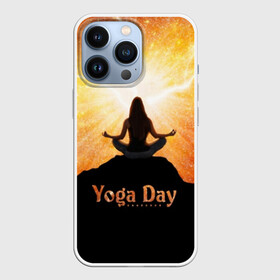 Чехол для iPhone 13 Pro с принтом International Yoga Day в Петрозаводске,  |  | Тематика изображения на принте: 21 июня | day | energy | girl | international | ju | lightning | lotus | meditation | mountain | pose | silhouette | sky | space | stars | universe | woman | yoga | yogi | вселенная | гора | девушка | день | женщина | звёзды | йог | йоги | космос | лотос 