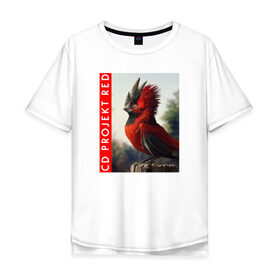 Мужская футболка хлопок Oversize с принтом CD RPOJECT RED в Петрозаводске, 100% хлопок | свободный крой, круглый ворот, “спинка” длиннее передней части | Тематика изображения на принте: 