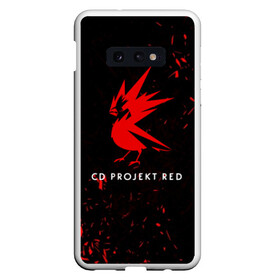 Чехол для Samsung S10E с принтом CD RPOJECT RED в Петрозаводске, Силикон | Область печати: задняя сторона чехла, без боковых панелей | 2019 | cd project red | cyberpunk 2077 | future | hack | night city | samurai | sci fi | андроиды | безумие | будущее | киберпанк 2077 | логотип | роботы | самураи | фантастика | цифры