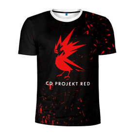 Мужская футболка 3D спортивная с принтом CD RPOJECT RED в Петрозаводске, 100% полиэстер с улучшенными характеристиками | приталенный силуэт, круглая горловина, широкие плечи, сужается к линии бедра | Тематика изображения на принте: 2019 | cd project red | cyberpunk 2077 | future | hack | night city | samurai | sci fi | андроиды | безумие | будущее | киберпанк 2077 | логотип | роботы | самураи | фантастика | цифры