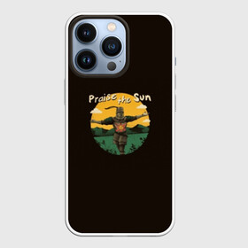 Чехол для iPhone 13 Pro с принтом Dark souls   Praise the Sun в Петрозаводске,  |  | Тематика изображения на принте: dark souls | ds | praise the sun | восславь солнце | дарк соулс