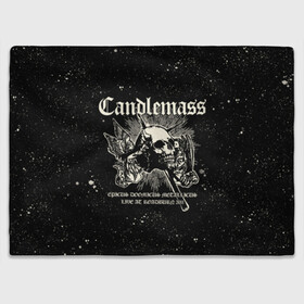 Плед 3D с принтом Candlemass в Петрозаводске, 100% полиэстер | закругленные углы, все края обработаны. Ткань не мнется и не растягивается | Тематика изображения на принте: doom | metal | группы | дум | дум метал | метал | музыка | рок