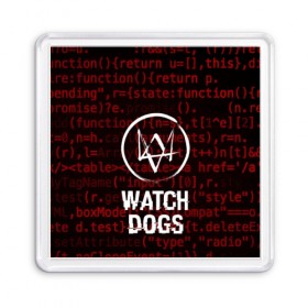 Магнит 55*55 с принтом WATCH DOGS в Петрозаводске, Пластик | Размер: 65*65 мм; Размер печати: 55*55 мм | action | ct os | ded sec | fox | game | gamer | glitch | hacker | player | watch dogs | watch dogs 2 | глитч | знак лиса | игра | компьютерная игра | маркус | хакер