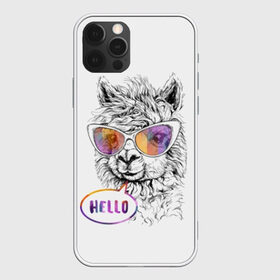 Чехол для iPhone 12 Pro Max с принтом Лама в Петрозаводске, Силикон |  | alpaca | animal | beautiful | cute | drawing | graphics | head | hello | hipster | inscription | llama | rainbow | shaggy | альпака | голова | графика | животное | красивая | лама | милая | надпись | очки | привет | радуга | рисунок |