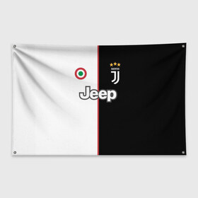 Флаг-баннер с принтом Ronaldo Juventus Home 19 20 в Петрозаводске, 100% полиэстер | размер 67 х 109 см, плотность ткани — 95 г/м2; по краям флага есть четыре люверса для крепления | cristiano ronaldo | juventus | ronaldo | криштиану роналду | роналду | футбол | ювентус
