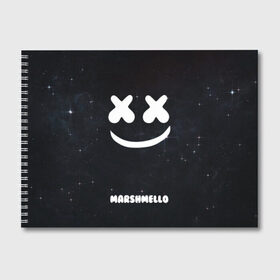 Альбом для рисования с принтом Marshmello Cosmos в Петрозаводске, 100% бумага
 | матовая бумага, плотность 200 мг. | Тематика изображения на принте: dj | marshmello | usa | америка | клубная музыка | мармело | маршмелло | маршмеллоу | музыка | музыкант