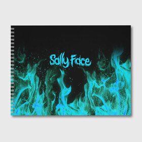 Альбом для рисования с принтом SALLY FACE FIRE в Петрозаводске, 100% бумага
 | матовая бумага, плотность 200 мг. | face | fire | game | horror | larry | sally | sally face | sanity s fall | игра | ларри | мальчик с протезом | огонь | салли | салли фейс | ужасы