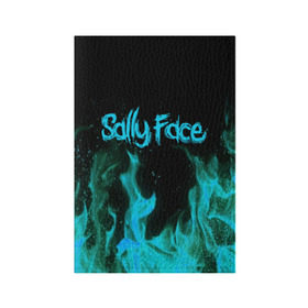 Обложка для паспорта матовая кожа с принтом SALLY FACE FIRE в Петрозаводске, натуральная матовая кожа | размер 19,3 х 13,7 см; прозрачные пластиковые крепления | Тематика изображения на принте: face | fire | game | horror | larry | sally | sally face | sanity s fall | игра | ларри | мальчик с протезом | огонь | салли | салли фейс | ужасы