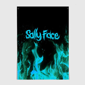 Постер с принтом SALLY FACE FIRE в Петрозаводске, 100% бумага
 | бумага, плотность 150 мг. Матовая, но за счет высокого коэффициента гладкости имеет небольшой блеск и дает на свету блики, но в отличии от глянцевой бумаги не покрыта лаком | Тематика изображения на принте: face | fire | game | horror | larry | sally | sally face | sanity s fall | игра | ларри | мальчик с протезом | огонь | салли | салли фейс | ужасы