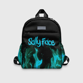 Детский рюкзак 3D с принтом SALLY FACE FIRE в Петрозаводске, 100% полиэстер | лямки с регулируемой длиной, сверху петелька, чтобы рюкзак можно было повесить на вешалку. Основное отделение закрывается на молнию, как и внешний карман. Внутри дополнительный карман. По бокам два дополнительных кармашка | Тематика изображения на принте: face | fire | game | horror | larry | sally | sally face | sanity s fall | игра | ларри | мальчик с протезом | огонь | салли | салли фейс | ужасы