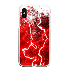 Чехол для iPhone XS Max матовый с принтом БРЫЗГИ КРАСОК(RED STORM) в Петрозаводске, Силикон | Область печати: задняя сторона чехла, без боковых панелей | abstraction | tie dye | watercolor | абстракция красок | акварель | акриловый | брызги красок | живопись | краска | потертость красок | размытые краски | текстуры | черно белый | яркие краски