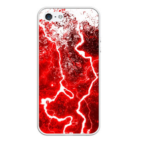 Чехол для iPhone 5/5S матовый с принтом БРЫЗГИ КРАСОК(RED STORM) в Петрозаводске, Силикон | Область печати: задняя сторона чехла, без боковых панелей | abstraction | tie dye | watercolor | абстракция красок | акварель | акриловый | брызги красок | живопись | краска | потертость красок | размытые краски | текстуры | черно белый | яркие краски