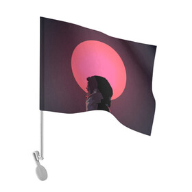 Флаг для автомобиля с принтом Райан Гослинг в Петрозаводске, 100% полиэстер | Размер: 30*21 см | бегущий по лезвию | райан гослинг