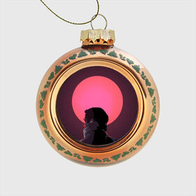 Стеклянный ёлочный шар с принтом Райан Гослинг в Петрозаводске, Стекло | Диаметр: 80 мм | бегущий по лезвию | райан гослинг