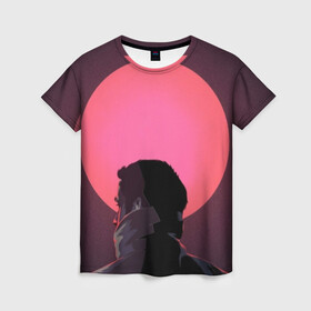 Женская футболка 3D с принтом Райан Гослинг в Петрозаводске, 100% полиэфир ( синтетическое хлопкоподобное полотно) | прямой крой, круглый вырез горловины, длина до линии бедер | Тематика изображения на принте: бегущий по лезвию | райан гослинг