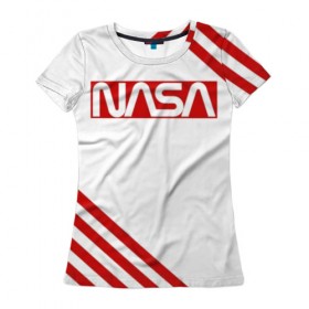 Женская футболка 3D с принтом NASA в Петрозаводске, 100% полиэфир ( синтетическое хлопкоподобное полотно) | прямой крой, круглый вырез горловины, длина до линии бедер | alien | earth | iss | live | mars | nasa live | shuttle | space | ufo | ufobirne | usa | аполлон | космос | наса | сша | шаттл