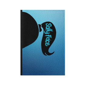 Обложка для паспорта матовая кожа с принтом Sally Face (Силуэт). в Петрозаводске, натуральная матовая кожа | размер 19,3 х 13,7 см; прозрачные пластиковые крепления | Тематика изображения на принте: 