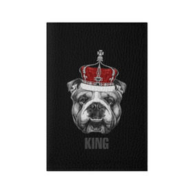 Обложка для паспорта матовая кожа с принтом Английский бульдог с короной в Петрозаводске, натуральная матовая кожа | размер 19,3 х 13,7 см; прозрачные пластиковые крепления | Тематика изображения на принте: animals | authority | breed | bulldog | cool | crown | dog | english | fighting | head | illustration | inscription | king | muzzle | supreme | swag | авторитет | английский | бойцовый | бульдог | верховный | голова | животные | иллюстрация | король | кор