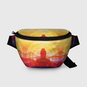Поясная сумка 3D с принтом Будда в Петрозаводске, 100% полиэстер | плотная ткань, ремень с регулируемой длиной, внутри несколько карманов для мелочей, основное отделение и карман с обратной стороны сумки застегиваются на молнию | buddha | calm | color | enlightenment | india | meditatio | mountains | nature | purple | red | religion | symbol | yellow | yoga | будда | горы | духовность | желтый | индия | йога | красный | медитация | природа | просветление | расслабление | религия |