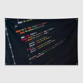 Флаг-баннер с принтом ПРОГРАММИСТ в Петрозаводске, 100% полиэстер | размер 67 х 109 см, плотность ткани — 95 г/м2; по краям флага есть четыре люверса для крепления | anonymus | cod | hack | hacker | it | program | texture | айти | аноним | анонимус | взлом | код | кодинг | программа | программист | текстура | хак | хакер