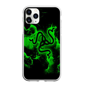 Чехол для iPhone 11 Pro матовый с принтом RAZER в Петрозаводске, Силикон |  | game | razer | texture | зеленый | игровое лого | игромания | игры | рэйзер | текстуры