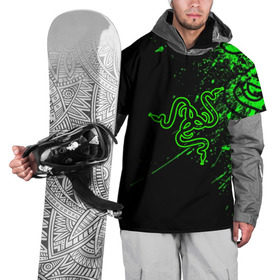 Накидка на куртку 3D с принтом RAZER в Петрозаводске, 100% полиэстер |  | Тематика изображения на принте: game | razer | texture | зеленый | игровое лого | игромания | игры | рэйзер | текстуры
