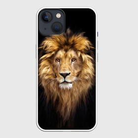 Чехол для iPhone 13 с принтом Лев в Петрозаводске,  |  | african | animals | authority | big | cat | cool | head | illustration | indisputable | lion | mane | muzzle | supreme | swag | авторитет | африканский | большая | верховный | голова | грива | животные | иллюстрация | кошка | крутой | лев | непрер