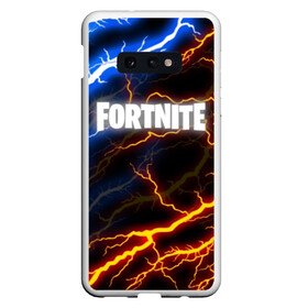 Чехол для Samsung S10E с принтом FORTNITE STORM в Петрозаводске, Силикон | Область печати: задняя сторона чехла, без боковых панелей | 2019 | armor | armour | cybersport | esport | fortnite | game | llama | logo | thunder | броня | игра | киберспорт | лама | молнии | фиолетовый | фирменные цвета | фортнайт