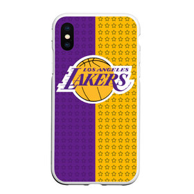 Чехол для iPhone XS Max матовый с принтом Lakers (1) в Петрозаводске, Силикон | Область печати: задняя сторона чехла, без боковых панелей | ball | basket | basketball | kobu | lakers | lebron | los angeles | баскетбол | коюи | леброн | лейкерс | лос анджелис