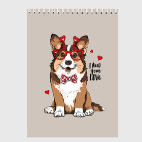 Скетчбук с принтом I need your love в Петрозаводске, 100% бумага
 | 48 листов, плотность листов — 100 г/м2, плотность картонной обложки — 250 г/м2. Листы скреплены сверху удобной пружинной спиралью | animal | bow tie | breed | corgi | cute | dog | funny | hearts | holiday | pembroke | polka dot | red | saint | valentine | валентина | вельш корги | галстук бабочка | горошек | день | животное | красный | любовь | милая | очки | пемброк | пород