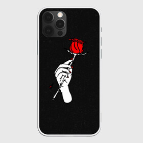 Чехол для iPhone 12 Pro с принтом Lil Peep (Rose) в Петрозаводске, силикон | область печати: задняя сторона чехла, без боковых панелей | baby | broken | cry | lil | lil peep | peep | rap | rose | лил | лил пип | пип | реп | роза | сердце